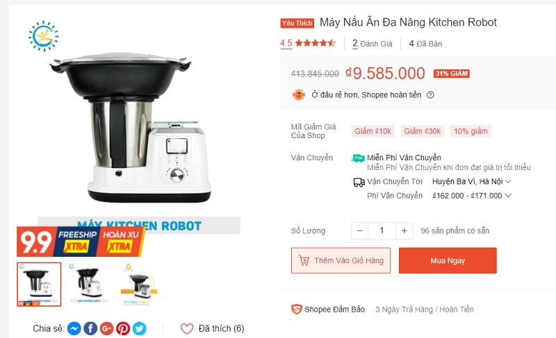 Review máy nấu ăn đa năng Kitchen Robot. Nên mua máy nấu ăn đa năng Kitchen Robot ở đâu?